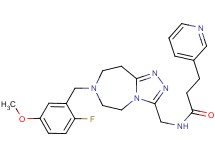 N-{[7-(2-fluoro-5-methoxybenzyl)-6,7,8,9-tetrahydro-5H-[1,2,4]triazolo[4,3-d][1,4]diazepin-3-yl]methyl}-3-(3-pyridinyl)propanamide