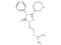 2-[2-(isopropylthio)ethyl]-4-phenyl-5-(3-piperidinyl)-2,4-dihydro-3H-1,2,4-triazol-3-one hydrochloride