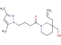 {3-allyl-1-[4-(3,5-dimethyl-1H-pyrazol-1-yl)butanoyl]-3-piperidinyl}methanol
