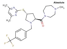 1-{(4R)-4-[(4,6-dimethyl-2-pyrimidinyl)thio]-1-[4-(trifluoromethyl)benzyl]-L-prolyl}-4-methyl-1,4-diazepane