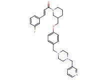 1-[4-({1-[(2E)-3-(3-fluorophenyl)-2-propenoyl]-3-piperidinyl}methoxy)benzyl]-4-(3-pyridinylmethyl)piperazine
