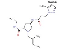 (4R)-N-ethyl-1-[(2E)-2-methylbut-2-en-1-yl]-4-{[3-(5-methyl-1H-pyrazol-1-yl)propanoyl]amino}-L-prolinamide
