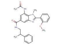 7-(acetylamino)-2-(2-methoxyphenyl)-1-methyl-N-(2-phenylpropyl)-1H-benzimidazole-5-carboxamide