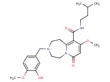 3-(3-hydroxy-4-methoxybenzyl)-9-methoxy-N-(3-methylbutyl)-7-oxo-1,2,3,4,5,7-hexahydropyrido[1,2-d][1,4]diazepine-10-carboxamide