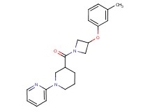 2-(3-{[3-(3-methylphenoxy)-1-azetidinyl]carbonyl}-1-piperidinyl)pyridine
