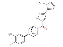 (3-endo)-3-(4-fluoro-3-methylphenyl)-8-{[3-(1-methyl-1H-pyrrol-2-yl)-1H-pyrazol-5-yl]carbonyl}-8-azabicyclo[3.2.1]octane