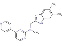 N-[(5,6-dimethyl-1H-benzimidazol-2-yl)methyl]-N-methyl-4-(4-pyridinyl)-2-pyrimidinamine