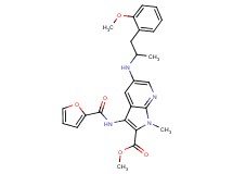 methyl 3-(2-furoylamino)-5-{[2-(2-methoxyphenyl)-1-methylethyl]amino}-1-methyl-1H-pyrrolo[2,3-b]pyridine-2-carboxylate