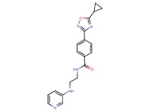 4-(5-cyclopropyl-1,2,4-oxadiazol-3-yl)-N-[2-(pyridin-3-ylamino)ethyl]benzamide