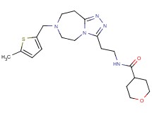 N-(2-{7-[(5-methyl-2-thienyl)methyl]-6,7,8,9-tetrahydro-5H-[1,2,4]triazolo[4,3-d][1,4]diazepin-3-yl}ethyl)tetrahydro-2H-pyran-4-carboxamide