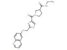 N-ethyl-1-({2-[(quinolin-6-yloxy)methyl]-1,3-oxazol-4-yl}carbonyl)pyrrolidine-3-carboxamide