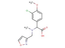 (3-chloro-4-methoxyphenyl)[(isoxazol-3-ylmethyl)(methyl)amino]acetic acid