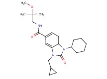 1-cyclohexyl-3-(cyclopropylmethyl)-N-(2-methoxy-2-methylpropyl)-2-oxo-2,3-dihydro-1H-benzimidazole-5-carboxamide