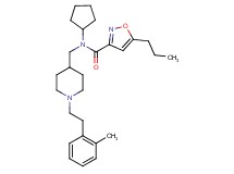 N-cyclopentyl-N-({1-[2-(2-methylphenyl)ethyl]-4-piperidinyl}methyl)-5-propyl-3-isoxazolecarboxamide
