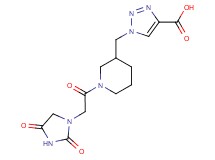 1-({1-[(2,4-dioxoimidazolidin-1-yl)acetyl]piperidin-3-yl}methyl)-1H-1,2,3-triazole-4-carboxylic acid