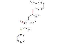 1-(3-methylbenzyl)-4-[2-(2-pyridinylthio)propanoyl]-2-piperazinone