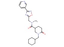 1-(cyclohexylmethyl)-N-methyl-6-oxo-N-{[3-(3-pyridinyl)-1,2,4-oxadiazol-5-yl]methyl}-3-piperidinecarboxamide