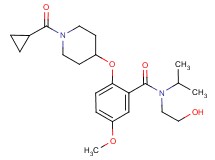 2-{[1-(cyclopropylcarbonyl)-4-piperidinyl]oxy}-N-(2-hydroxyethyl)-N-isopropyl-5-methoxybenzamide