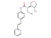 N-ethyl-N-[(3S*,4R*)-4-hydroxytetrahydrofuran-3-yl]-N'-{4-[(E)-2-pyridin-2-ylvinyl]phenyl}urea