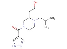 2-[1-isobutyl-4-(1H-pyrazol-4-ylcarbonyl)piperazin-2-yl]ethanol