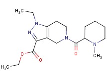 ethyl 1-ethyl-5-[(1-methyl-2-piperidinyl)carbonyl]-4,5,6,7-tetrahydro-1H-pyrazolo[4,3-c]pyridine-3-carboxylate