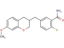 2-fluoro-5-[(7-methoxy-3,4-dihydro-2H-chromen-3-yl)methyl]benzamide