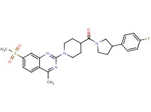 2-(4-{[3-(4-fluorophenyl)-1-pyrrolidinyl]carbonyl}-1-piperidinyl)-4-methyl-7-(methylsulfonyl)quinazoline