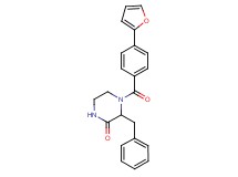 3-benzyl-4-[4-(2-furyl)benzoyl]-2-piperazinone