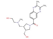 2-[{[(3R*,4R*)-1-[(2,3-dimethylquinoxalin-6-yl)carbonyl]-4-(hydroxymethyl)pyrrolidin-3-yl]methyl}(methyl)amino]ethanol