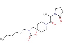 3-hexyl-8-[2-(2-oxopyrrolidin-1-yl)propanoyl]-1-oxa-3,8-diazaspiro[4.5]decan-2-one