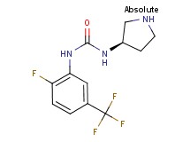 N-[2-fluoro-5-(trifluoromethyl)phenyl]-N'-[(3R)-3-pyrrolidinyl]urea hydrochloride