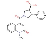 (3S*,4R*)-1-[(1-methyl-2-oxo-1,2-dihydroquinolin-4-yl)carbonyl]-4-phenylpyrrolidine-3-carboxylic acid
