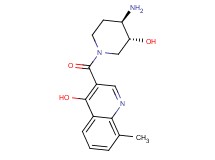 3-{[rel-(3R,4R)-4-amino-3-hydroxy-1-piperidinyl]carbonyl}-8-methyl-4-quinolinol