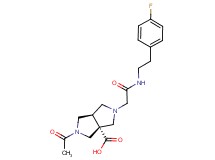 (3aR*,6aR*)-2-acetyl-5-(2-{[2-(4-fluorophenyl)ethyl]amino}-2-oxoethyl)hexahydropyrrolo[3,4-c]pyrrole-3a(1H)-carboxylic acid