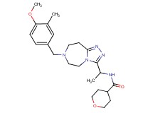 N-{1-[7-(4-methoxy-3-methylbenzyl)-6,7,8,9-tetrahydro-5H-[1,2,4]triazolo[4,3-d][1,4]diazepin-3-yl]ethyl}tetrahydro-2H-pyran-4-carboxamide