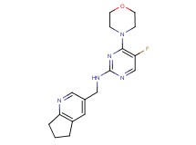 N-(6,7-dihydro-5H-cyclopenta[b]pyridin-3-ylmethyl)-5-fluoro-4-morpholin-4-ylpyrimidin-2-amine