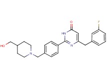 6-(3-fluorobenzyl)-2-(4-{[4-(hydroxymethyl)piperidin-1-yl]methyl}phenyl)pyrimidin-4(3H)-one