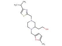 2-{4-[(4-isopropyl-1,3-thiazol-2-yl)methyl]-1-[(5-methyl-2-furyl)methyl]-2-piperazinyl}ethanol
