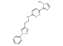 6-(1-methyl-1H-imidazol-2-yl)-N-[2-(1-phenyl-1H-pyrazol-4-yl)ethyl]pyridazin-3-amine