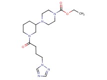 ethyl 4-{1-[4-(1H-1,2,4-triazol-1-yl)butanoyl]-3-piperidinyl}-1-piperazinecarboxylate