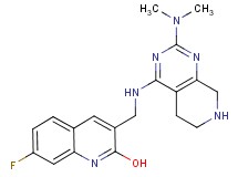 3-({[2-(dimethylamino)-5,6,7,8-tetrahydropyrido[3,4-d]pyrimidin-4-yl]amino}methyl)-7-fluoro-2-quinolinol