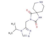 3-[(4-isopropyl-4H-1,2,4-triazol-3-yl)methyl]-1,3,8-triazaspiro[4.5]decane-2,4-dione hydrochloride