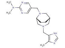 N,N-dimethyl-5-({(1S*,5R*)-3-[(4-methyl-1H-imidazol-5-yl)methyl]-3,6-diazabicyclo[3.2.2]non-6-yl}methyl)-2-pyrimidinamine