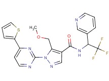 5-(methoxymethyl)-1-[4-(2-thienyl)-2-pyrimidinyl]-N-[2,2,2-trifluoro-1-(3-pyridinyl)ethyl]-1H-pyrazole-4-carboxamide