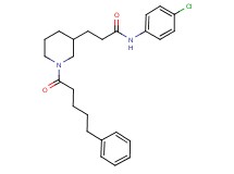 N-(4-chlorophenyl)-3-[1-(5-phenylpentanoyl)-3-piperidinyl]propanamide