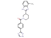 4-methyl-2-{1-[4-(1H-1,2,4-triazol-3-yl)benzoyl]-3-piperidinyl}-1H-benzimidazole