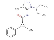 N-[1-(1-ethylpropyl)-4-methyl-1H-pyrazol-5-yl]-2-methyl-3-phenylcycloprop-2-ene-1-carboxamide