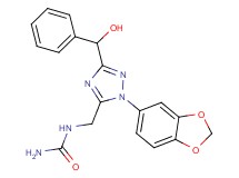 N-({1-(1,3-benzodioxol-5-yl)-3-[hydroxy(phenyl)methyl]-1H-1,2,4-triazol-5-yl}methyl)urea