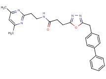 3-[5-(4-biphenylylmethyl)-1,3,4-oxadiazol-2-yl]-N-[2-(4,6-dimethyl-2-pyrimidinyl)ethyl]propanamide