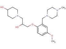 1-(2-hydroxy-3-{4-methoxy-2-[(4-methyl-1-piperazinyl)methyl]phenoxy}propyl)-4-piperidinol